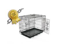 Cage de transport pour chien fer pliable 2 portes Tp Duvoplus Topline Gris 123x77x83 cm