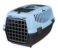 Box de transport - TRIXIE - Capri 2 - Recyclé - XS / S : 37 x 34 x 55 cm - Gris foncé / Bleu