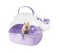 Cage de transport pour hamster - Cage de voyage en PVC avec bouteille d'eau | Accessoire de transport spacieux pour oiseaux de compagnie, 18.4x16.3x17cm, 400g, pour hérisson, aras, calopsittes, moinea