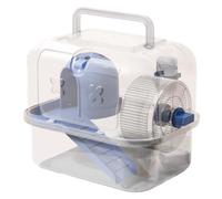 Cage de transport pour hamster - Excursion d'aération, cage à hamster villa | Cage à ours dorée de luxe transparente à double couche, valise transparente pour les voyages en plein air, 9,45 x 7,09 x