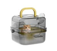 Cage de transport pour hamster - Grand espace portable double couche pour l'extérieur | Cage à ours dorée portable pour petite villa de luxe | Transporteur pour petits rongeurs - Voyage Camping Randon