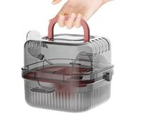 Cage de Transport pour Hamster Habitat à Deux Niveaux | Cage de transport pour petits animaux pour gerbilles, cochons d'Inde, souris, lapins, chinchillas, randonnée, camping,