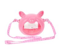 Cage de Transport pour Hamster Nain, Petit Animal, Rose, Plastique | Format Mini, Forme Cochon, pour Sorties et Visites, Adaptée aux Hérissons et Petits Animaux