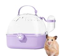 Cage de transport pour hamster - Petit étui de transport pour animaux de compagnie - Support compact panoramique - Vue transparente pour l'extérieur - Transport de gibier en extérieur