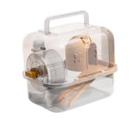 ＡＷＨＡＯ Cage de Transport pour Hamster, Transport de Cochon d'Inde, Petits Animaux de Compagnie en Voyage, Portable et Respirante pour Rat, écureuil, Orange, Style A