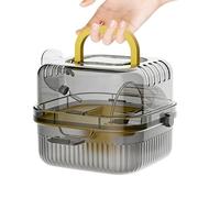 Cage de transport pour hamsters portable avec abreuvoir | Pour hamster, souris, cochons d'Inde, lapins, chinchillas, randonnées, camping, voyages sur la route