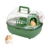 Cage de transport pour hérisson - Jolie housse transparente, 28 cm, cage de transport portable pour petits animaux de compagnie avec système d'hydratation, habitat de voyage pour transporter le