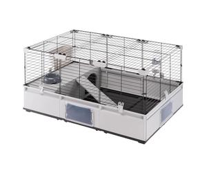 Cage de transport pour lapins et cochon d'Inde Ferplast Modular 2 Blanc 109x72x56 cm