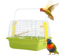 Cage de transport pour oiseaux - Cage à oiseaux de voyage - Cage de transport pour perroquets - Accessoire de transport d'oiseaux en fil métallique - Grand porte-animaux de compagnie pour pinsons