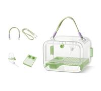 Cage de transport pour oiseaux, cage à oiseaux panoramique ventilée, cage à oiseaux en plastique léger, transport de visite vétérinaire en plein air, habitat de repos quotidien intérieur, logement