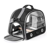 Cage de transport pour oiseaux de grande taille, sac portable avec plateau en métal et grille pour transporter et transporter des oiseaux comme le gris africain, calopsitte à longue queue et perroquet