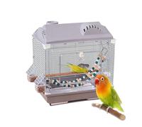 Cage De Transport Pour Oiseaux | Léger Respirant Anti-évasion,Cage pour Calopsitte avec Boîte à Nourriture, Perchoir et Bouteille d'Eau - pour Calopsitte, Inséparable, Conure, Intérieur, Extérieur, Ma