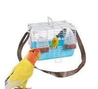 Cage de Transport pour Oiseaux - Transporteur de Voyage Portable pour Animaux,avec Poignée, Accessoires Résistants pour Petits Animaux - Perruches Calopsittes, Bourkes et Capucins Perles