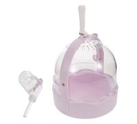 Cage de Transport pour Petits Animaux en Plastique Gourde | Plateau Repas et Bouteille Inclus, Côtés en Maille Respirante, Poignée Solide, Verrouillage Sûr