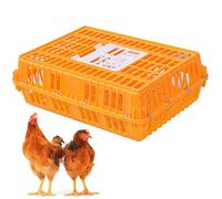 Cage de Transport Robuste for Volailles, Cage de Transport en Plastique for Poulets, Panier de Transport en Plastique for Volailles, Cages for Poules, Nouveau Matériau, Quatre Raidisseurs D'angle(Oran
