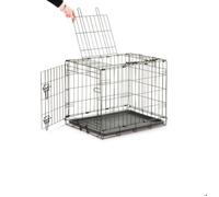 Cage de transport - SAVIC - Dog Cottage - 76x49x55 cm - métal noir pliable - 2 portes