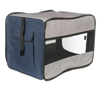 Trixie Transport souple Twister S 45×45×64 cm pop-up, poche ext., sac transport Bleu foncé/clair