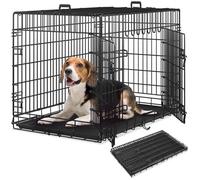 Cage de transport - TECTAKE - Caisse de transport LUNA pliable avec 2 portes et 2 poignées de transport, 108 x 71 x 76 cm - Noir