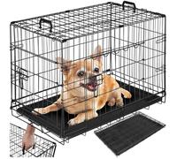 Cage de transport - TECTAKE - Caisse de transport pour chien LUNA pliable avec 2 portes et 2 poignées de transport - 78x48 x52,5cm