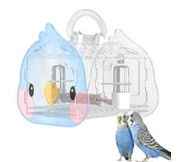 Cage de transport transparente pour oiseaux - Sac à dos portable avec perchoir et bols | Sac de transport tendance et respirant pour perruches, inséparables et petits oiseaux