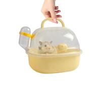 Cage de voyage portable pour hamster, sac de voyage respirant avec bouteille d'eau, cage pour gerbilles, souris et hamsters nains, cage légère pour petits animaux, paire de cages de voyage légères