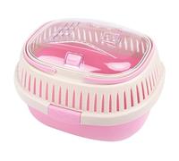 Cage de voyage portable pour perroquet avec poignée pour jeunes cochons d'Inde, mini gerbille, hamster (rose)