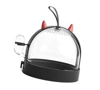Cage de Voyage pour Hamster Diable, Cage de Voyage Respirante à Haute Transmission de Lumière pour Cochon d'Inde pour Planeur de Sucre pour Hamsters Syriens en Plein Air (Black)