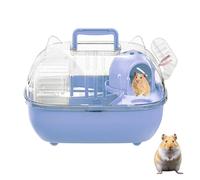 Cage de voyage pour hamster - Portable - Couverture transparente mignonne | transporteur voyageur hamster, gerbilles, lapins, furets, souris, écureuils, maison, voyage et visite vétérinaire