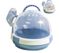 Cage de voyage pour hamster, transport de voyage pour animaux de compagnie - Cage pour petits animaux avec fermeture de sécurité - Cage sûre pour hamster - Valise de voyage légère et portable pour