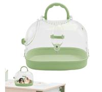 Cage de voyage pour hamster, transporteur de voyage pour hamster | Boîte de sortie pour animaux de compagnie | Cage de voyage pour hamster respirante et transparente avec bouteille d'eau pour