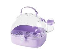 Cage de voyage pour oiseaux - 18 x 16 x 17 cm, cage de transport portable pour hamster avec bouteille d'eau, design spacieux, fournitures de transport pour moineau, aras, conures, chinchillas