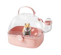 Cage de voyage pour oiseaux - Cage pour hamster de voyage en PVC avec bouteille d'eau | Accessoire de transport spacieux pour oiseaux de compagnie, 18.4x16.3x17cm, 400g, pour hérisson, aras, calopsitt