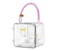 Cage de voyage pour oiseaux - Cage pour perroquet avec bouteille d'eau et bol de nourriture, boîte de transport | pour perruches, conures, canaris, perruches, calopsittes, inséparables, hamsters