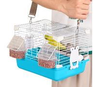 Cage de Voyage pour Oiseaux Portable avec poignée Fournitures résistantes et légères pour nymphes, perruches, inséparables, Mandarins, visites chez Le vétérinaire ou Utilisation à la Maison