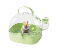 Cage de Voyage pour Oiseaux, porteuse de Hamster Portable de 7,24 Pouces en PVC pour Petits Animaux de Compagnie, Accessoire spacieux des Macaws avec Bouteille d'eau et Ventilation, Habitat de Voyage