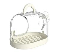 Cage de voyage pour oiseaux, vert et blanc, poignée légère, serrure de porte de sécurité, sac à main de voyage avec plateau inférieur pour pivoine et autres oiseaux de petite et moyenne taille