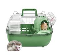 Cage de voyage pour petits animaux - Villa de luxe extra large 27,5 x 22 x 20 cm | Cage de voyage transparente pour animaux de compagnie avec cage de sécurité amovible | Cage de voyage pour hamster
