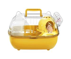 Cage de Voyage pour Petits Animaux - Villa de Luxe Extra-Large, Dessus Transparent, Cage de sécurité Amovible | Habitat Anti-évasion, Accessoires de Transport pour Animaux de Compagnie pour Hamsters,