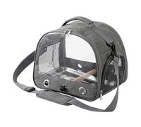 Cage de Voyage Transparente pour Oiseaux, Portable, avec bâton Debout et Plaque en Acier, Pliable et Respirante pour Petits Animaux de Compagnie