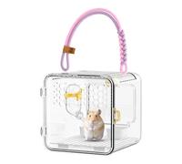 Cage de voyage transparente pour perruches - Cage de transport ventilée pour oiseaux avec structure, enclos d'extérieur portable pour conures, canaris, perruches, calopsittes, inséparables et petits