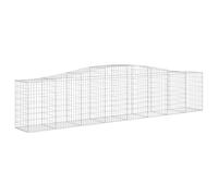 Cage décorative en métal galvanisé en forme d'arc de gabion pour jardin extérieur 400 x 50 x 80/100 cm Solution durable pour mur de soutènement en pierre