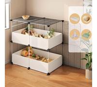 Cage D'élevage De Poulets Rudin Cage D'intérieur Pour Cailles Poulailler Domestique 1 À 3 Couches HD Transparent Petits Animaux Cage À Volaille Pour Élever Plusieurs Animaux De Compagnie(Black,73*37*7
