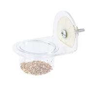 Cage des plats à oiseaux - 2,36 x 2,95 x 3,15 pouces tasses d'oiseaux amovibles, transparent avec un récipient, un distributeur de mangeoires pour l'eau, la nourriture, les fournitures pour animaux de
