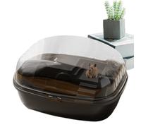 Cage d'habitat du hamster - Logement en acrylique clair, grande maison de gerbil, petit abri pour animaux de compagnie | Grille de ventilation de la station d'alimentation à structure multi-niveaux, z