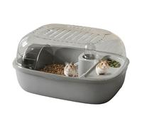 Cage d'habitat pour hamster - Centre d'activités transparent pour petits animaux avec roue d'exercice | Maison de hamster adaptée aux voyages | Enclos pour animaux de compagnie de dortoir d'appartemen