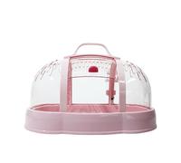 Cage d'habitat pour Petits Animaux Cage de Hamster for Animaux Compagnie ventiler avec Une Bouteille d'eau Peut Tenir dans la Main à l'extérieur adapté for Hamster cobaye Petits Accessoires for(Pink)