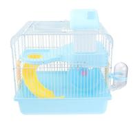 Cage d'habitat pour Petits Animaux Cage for Animaux de Compagnie Hamster Cages Maison Villa Hasmter Animaux Nains Maisons extérieures Chats Chiens Bouteille d'eau Un Aquarium(Sky Blue)
