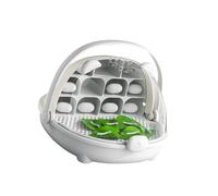 Cage d'habitat transparente avec design respirant et chambre amovible pour une observation facile et une meilleure reproduction - Récipient respirant pour la croissance des vers à soie