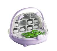 Cage d'habitat transparente avec design respirant et chambre amovible pour une observation facile et une meilleure reproduction - Récipient respirant pour la croissance des vers à soie