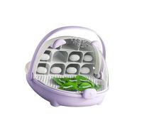 Cage d'habitat transparente avec design respirant et chambre amovible pour une observation facile et une meilleure reproduction - Récipient respirant pour la croissance des vers à soie